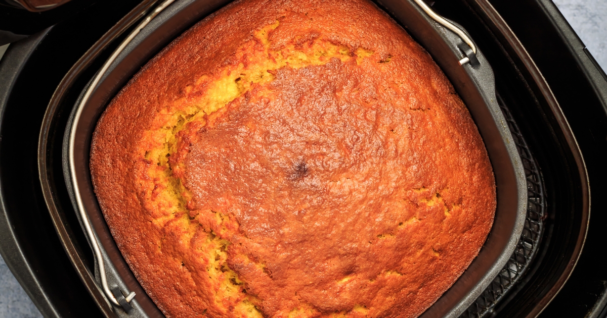 Bolo de banana na airfryer