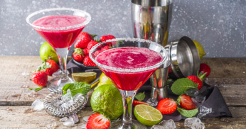 Margarita de morango para o carnaval