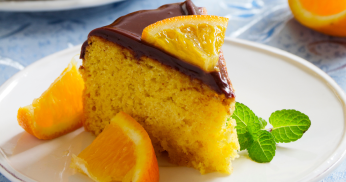 Bolo de Laranja com Cobertura de Chocolate