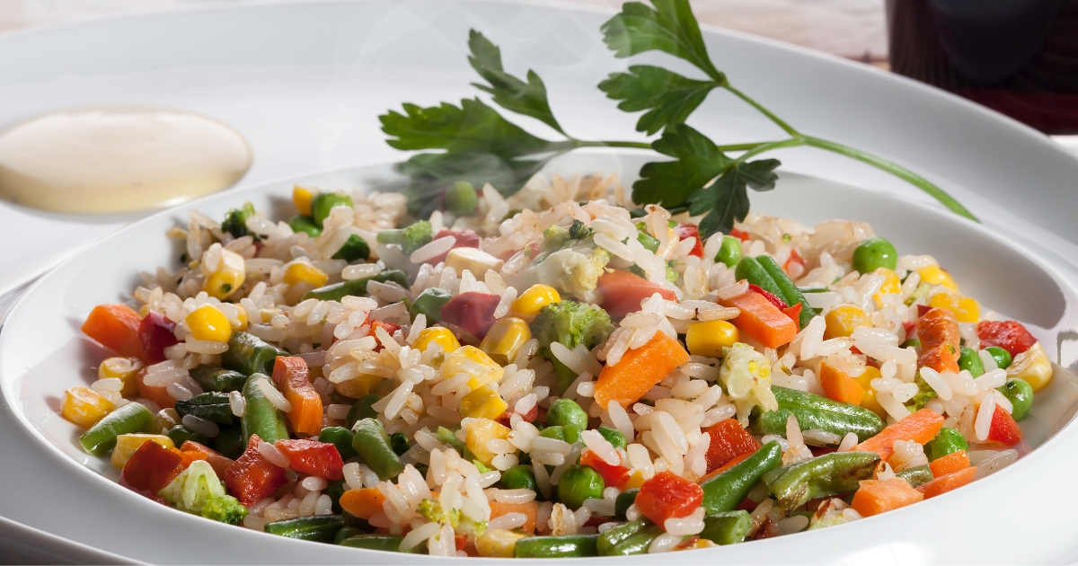 arroz integral com legumes