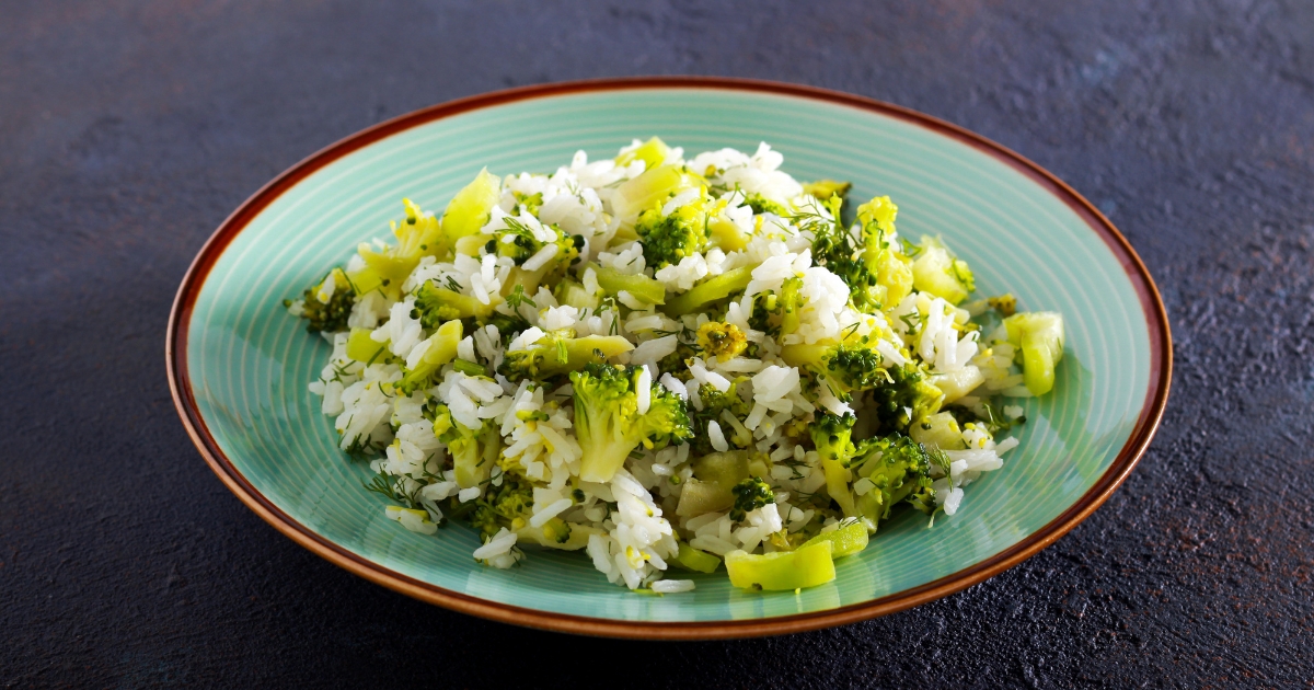 Arroz com brócolis