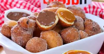 Bolinho de chuva recheado com nutella