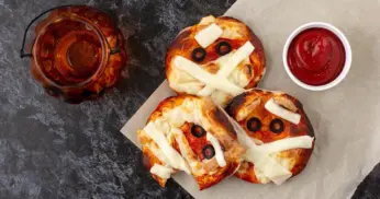 Minipizzas assustadoras