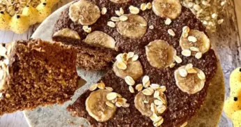 Bolo de Banana e Cacau