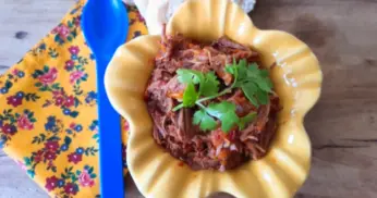 Carne de panela desfiada