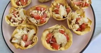 Cestinhas de Massa de Pastel Recheadas