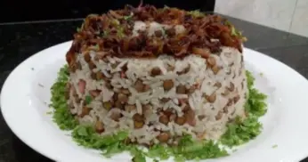 Receita de Arroz com Lentilha e Bacon