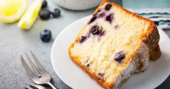 Receita de Bolo de Limão com Blueberry