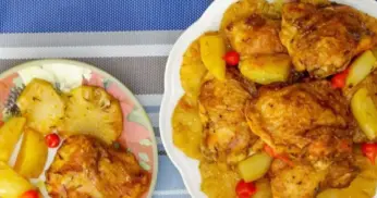 Receita de Frango Assado com Abacaxi