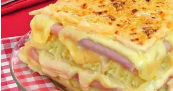 Receita de Lasanha de Batata com Molho Branco