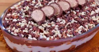 Receita de Pavê de Bombom