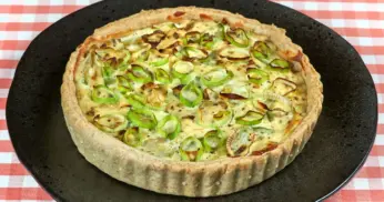 Receita de Quiche de Alho-Poró com Ricota