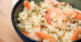 Receita de Risoto de Camarão com Tomate Seco