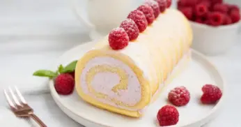 Receita de Rocambole de Framboesa