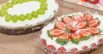 Sobremesa de Creme para o Natal