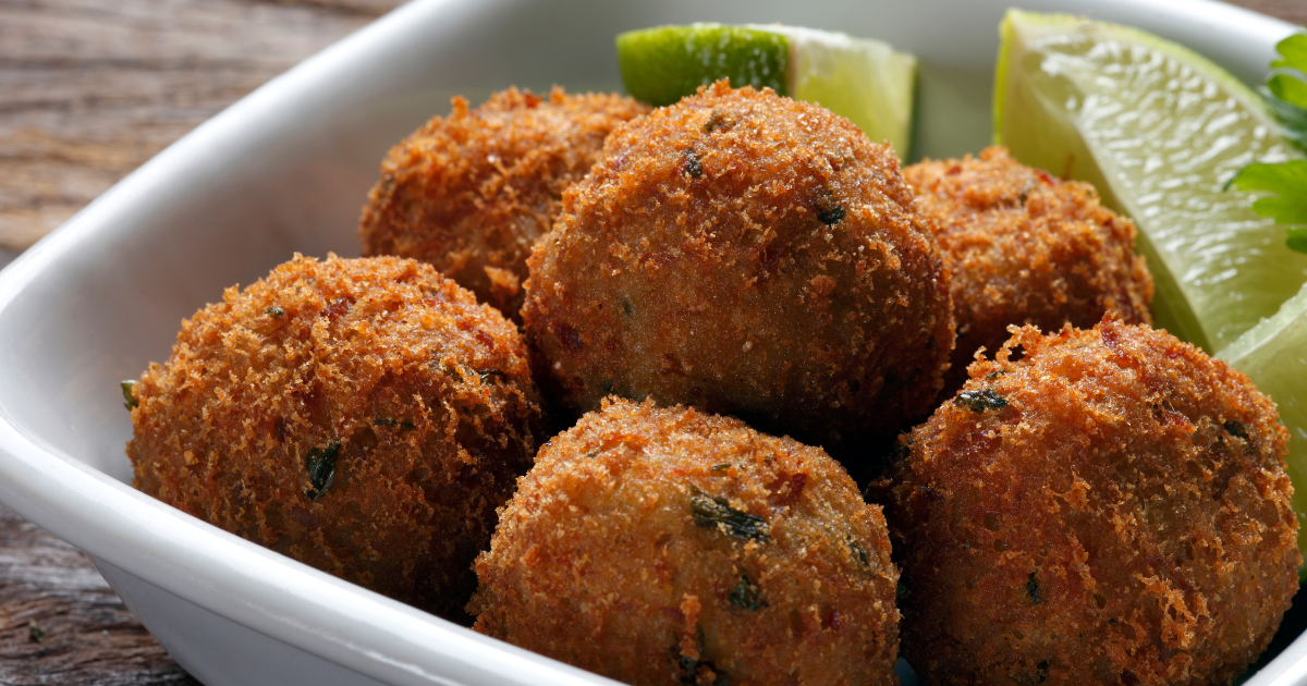 Bolinho de bacalhau com batata