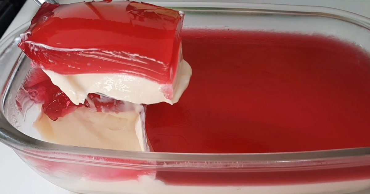 Gelatina com Creme de Leite