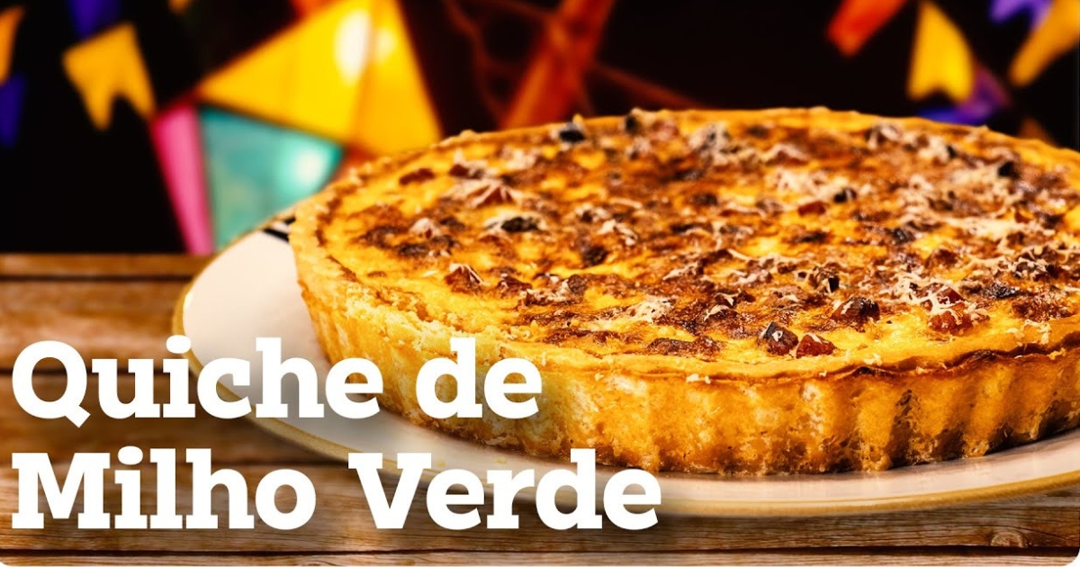 Quiche de Milho Verde para Festa Junina