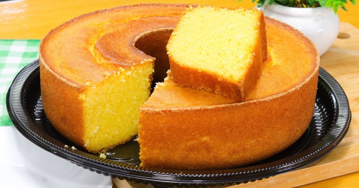 Bolo de Fubá Cozido Fofinho para Festa Junina