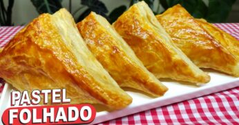 Pastel de Frango Folhado Crocantes e Deliciosos