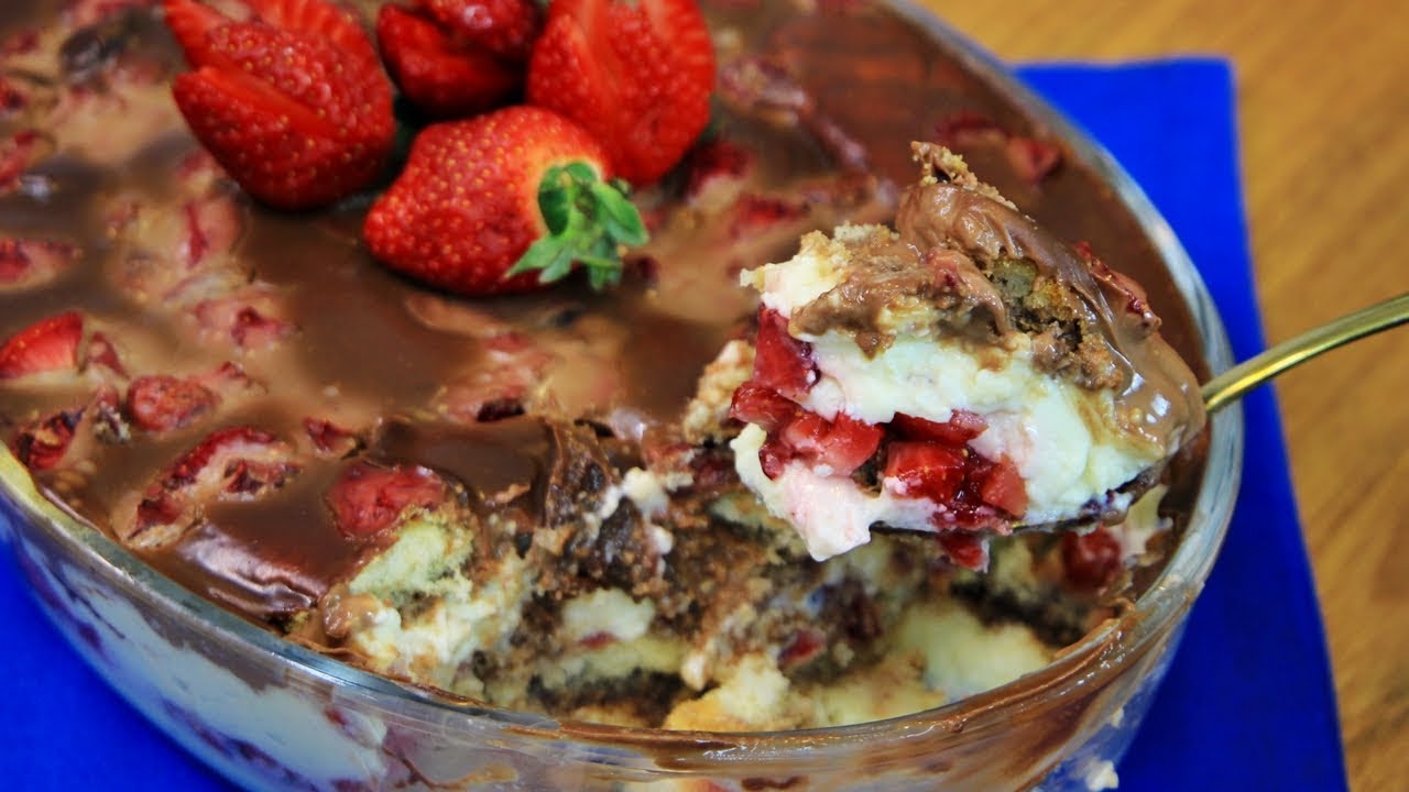 Pavê de Chocolate Com Morango Para uma Sobremesa Maravilhosa