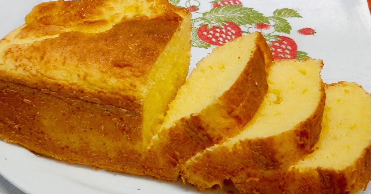 Bolo de laranja sem trigo e sem lactose, fofo e delicioso, pronto para servir.