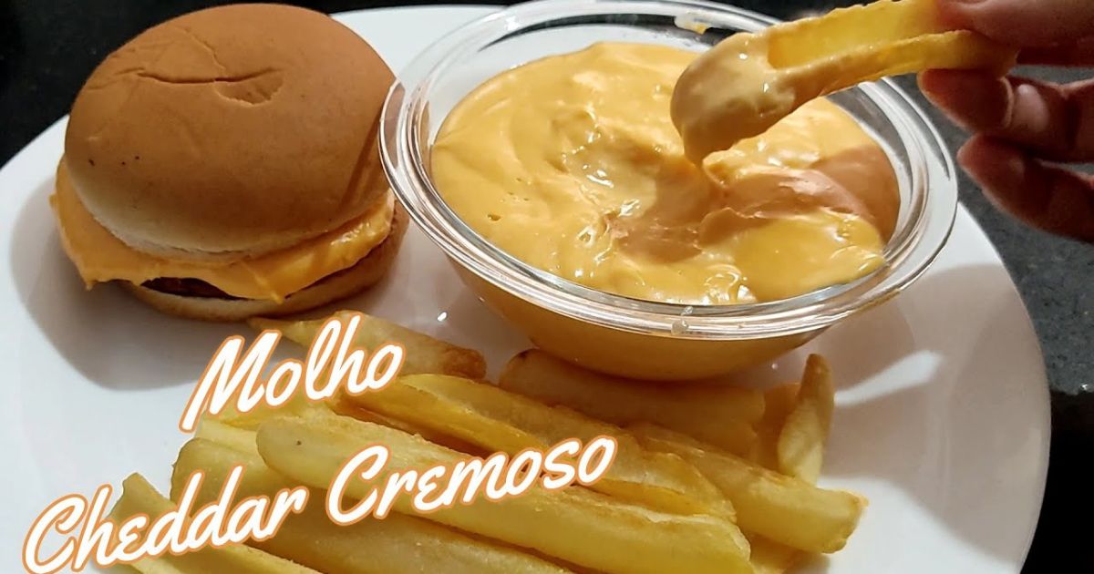 Molho Cheddar Cremoso Para Hambúrguer e Batatas Fritas