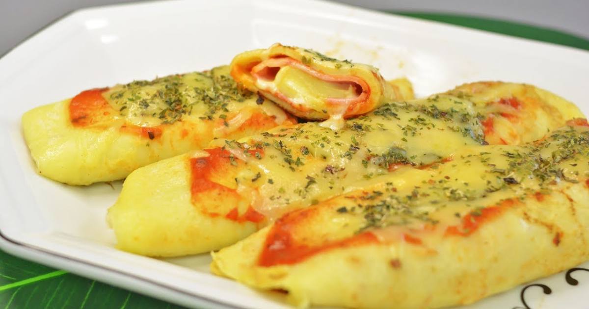 Sabor e Leveza Panqueca de Maizena Sem Glúten e Lactose Recheada na Frigideira