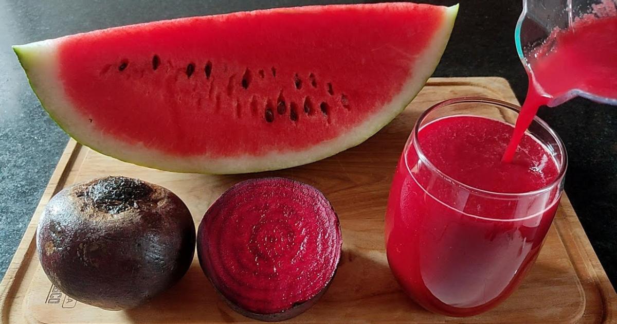 Suco de Melancia Com Beterraba