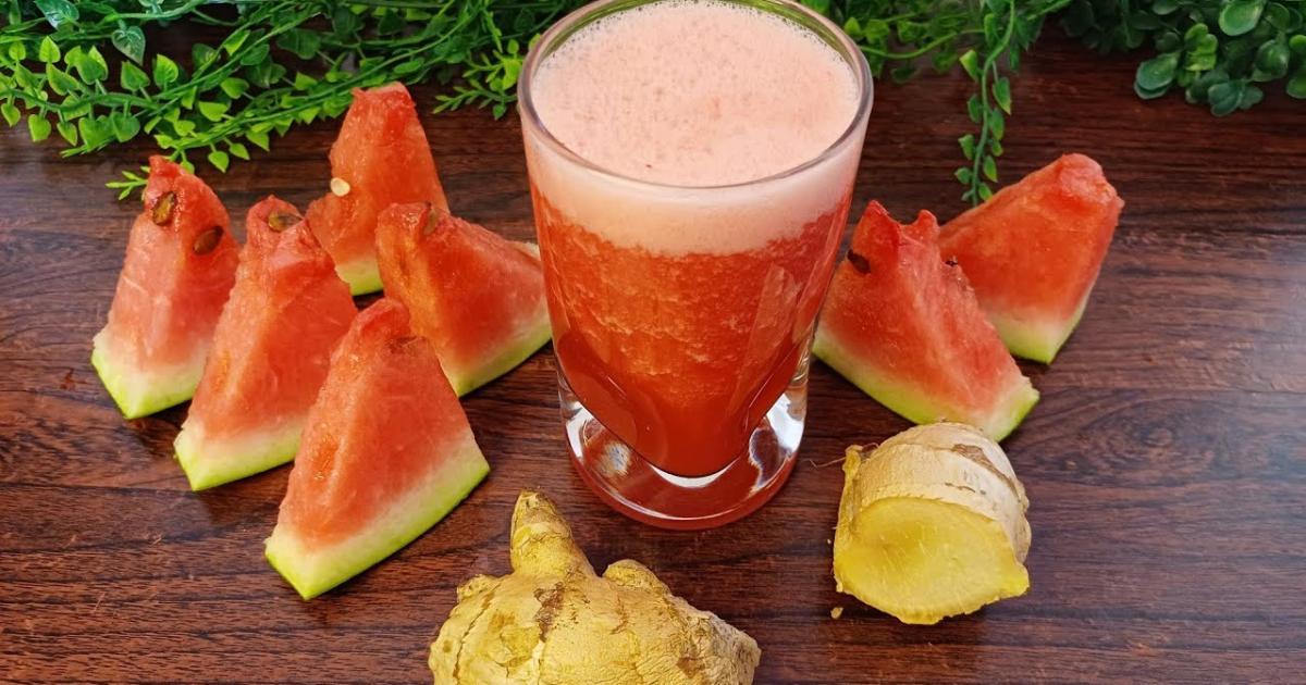 Suco de Melancia Com Gengibre