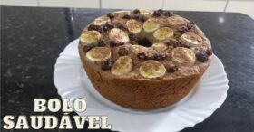 Bolo Fit de Banana Sem Açúcar e Sem Farinha de Trigo