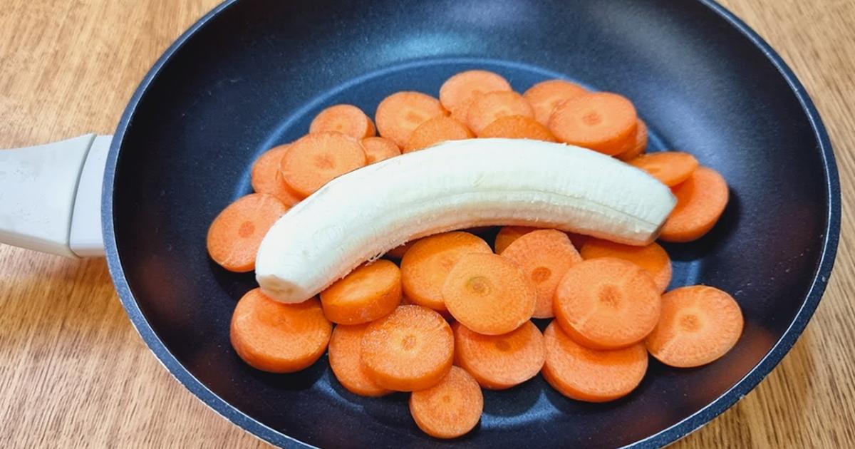 Misture Banana e Cenoura Receita Surpreendente Sem Açúcar, Farinha ou Leite!