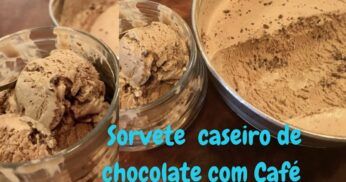 Sorvete Caseiro de Chocolate com Café Fácil de Fazer