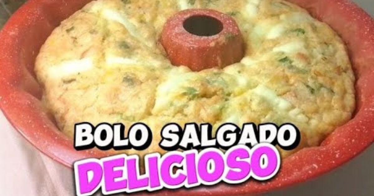 Bolo Salgado de Frango Fácil e Delicioso